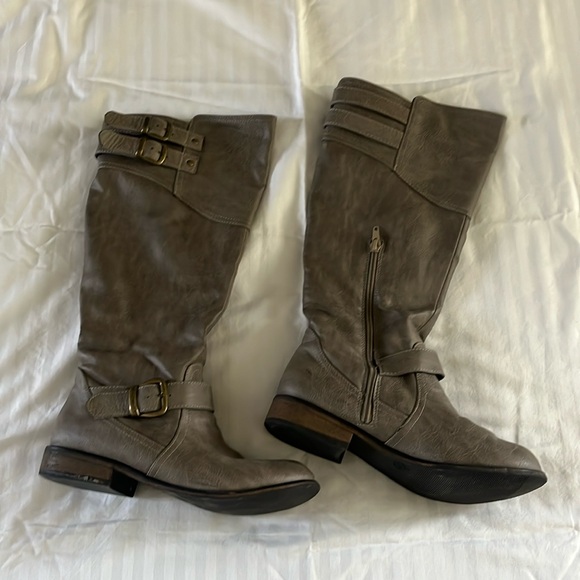 JustFab Boots Women’s 7 Below the Knee Gray - Picture 1 of 6